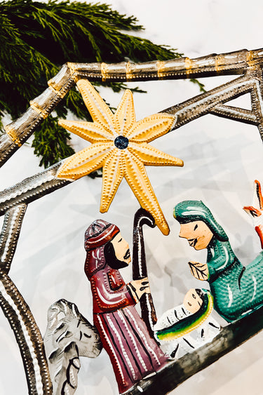 Painted Standing Nativity